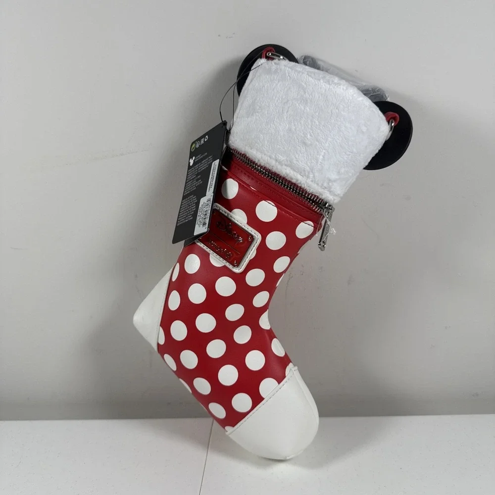 Loungefly Disney‎ Purse Minnie Mouse Cosplay Christmas Stocking Crossbody Bag